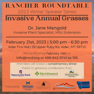 Rancher Roundtable: Invasive Annual Grasses @ Alder Fire Hall
