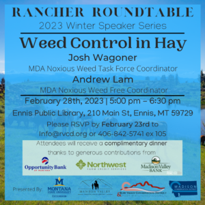 Rancher Roundtable: Weed Control in Hay @ Ennis Public Library